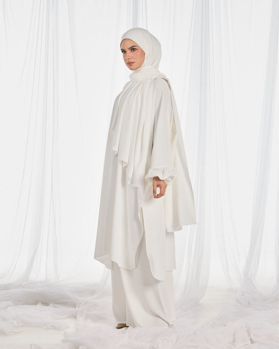 Hajar Pantsuit in White