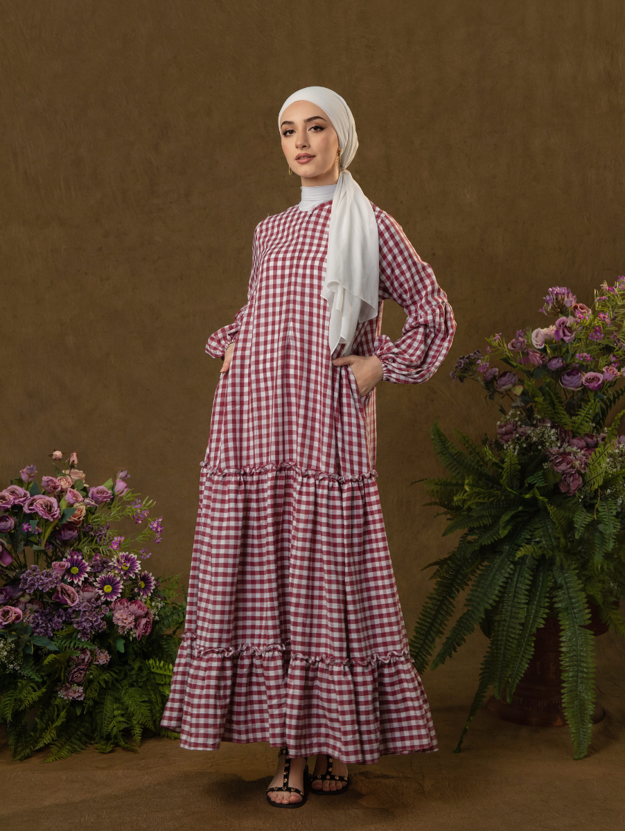 Alora Gingham Dress