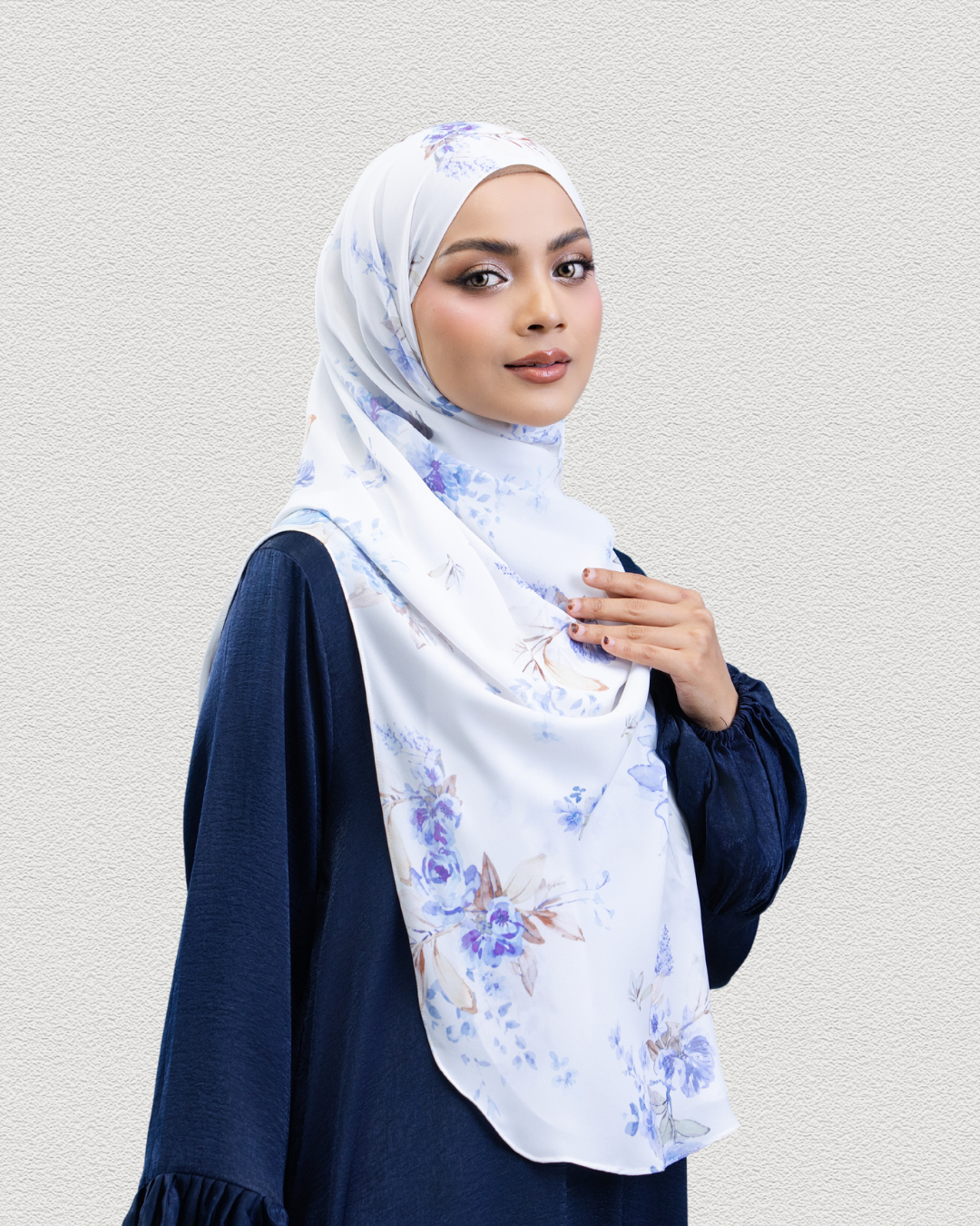 Leya Printed : Hello Hibiscus in Blue