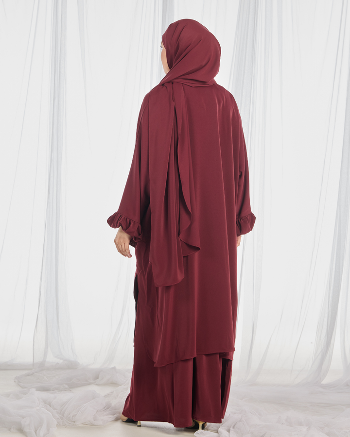 Hajar Pantsuit in Maroon