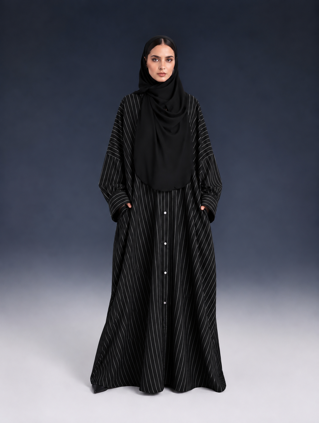 Alesa Striped Cotton Linen Shirtdress