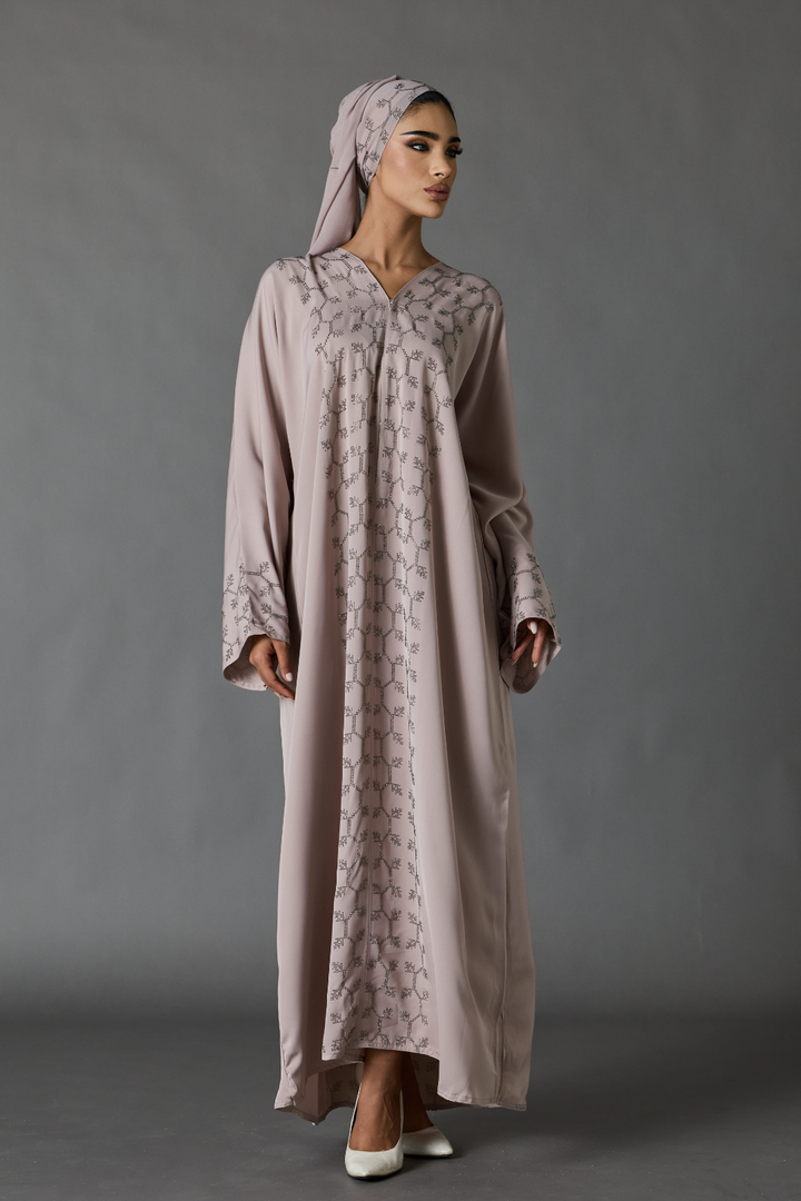 Afreen Abaya in Nude