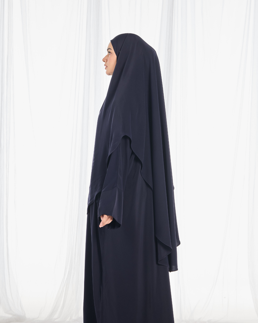Safa Khimar Umrah Set in Navy