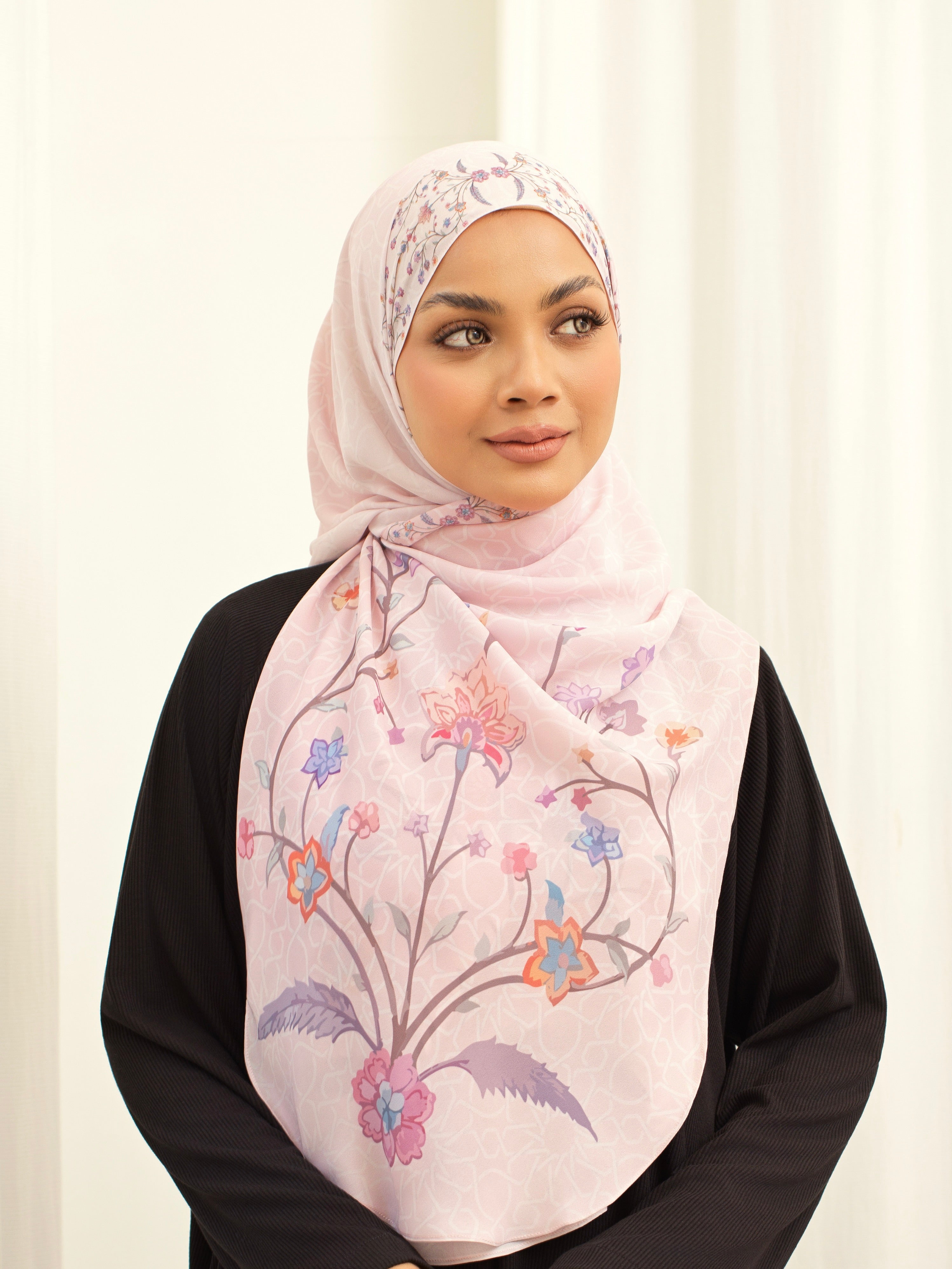 Leya Printed: Niyyah in Blush Pink