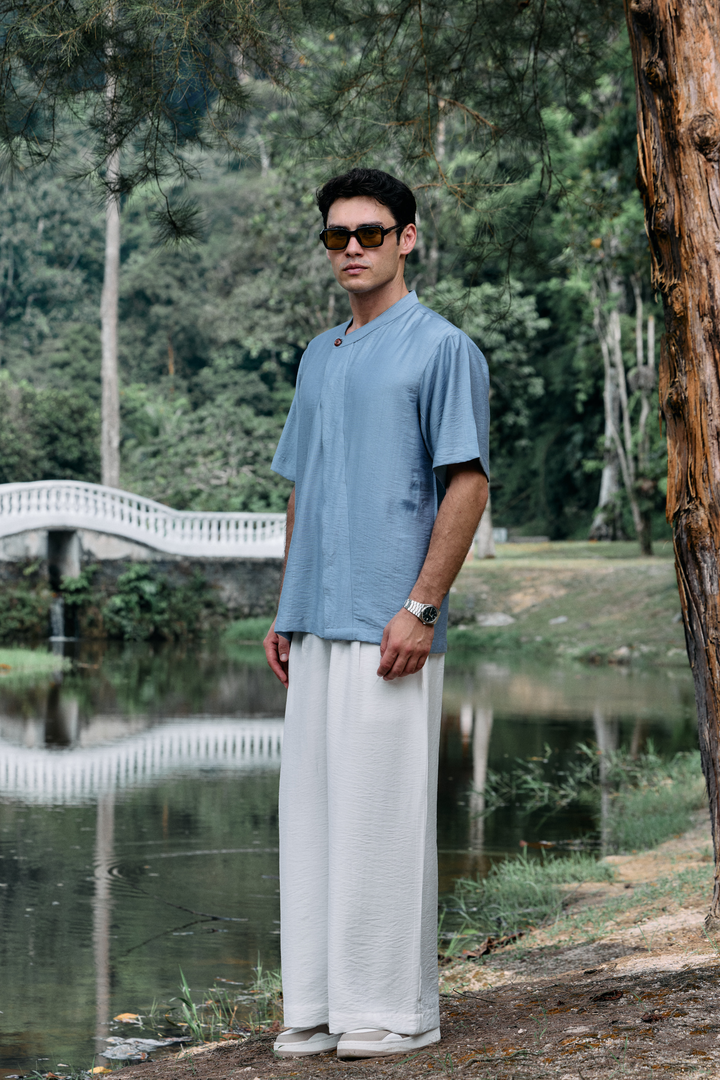 Aruna Linen Shirt in Sky