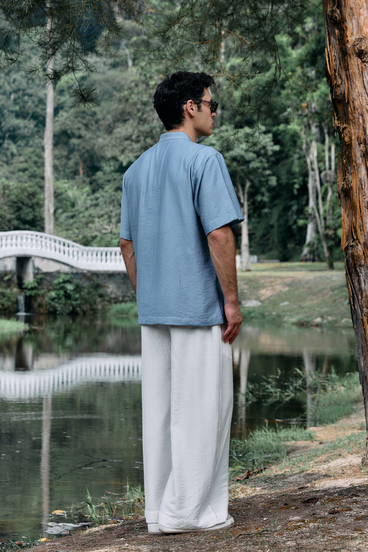 Aruna Linen Shirt in Sky