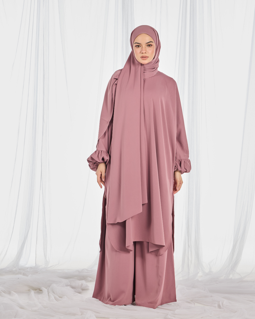 Hajar Pantsuit in Dusty Rose