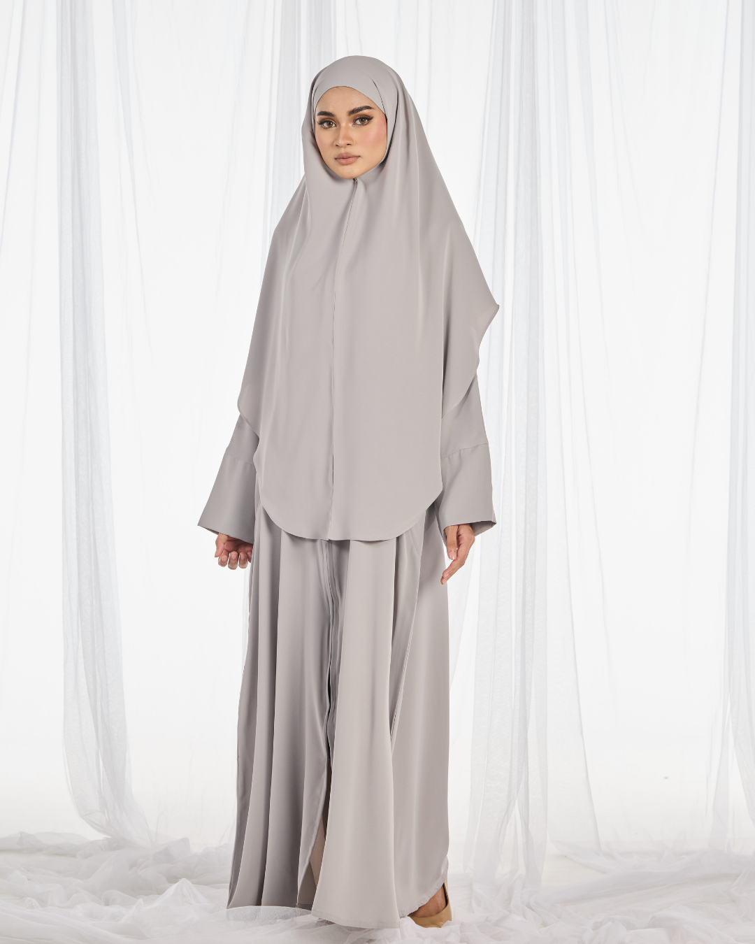 Safa Khimar Umrah Set in Silver