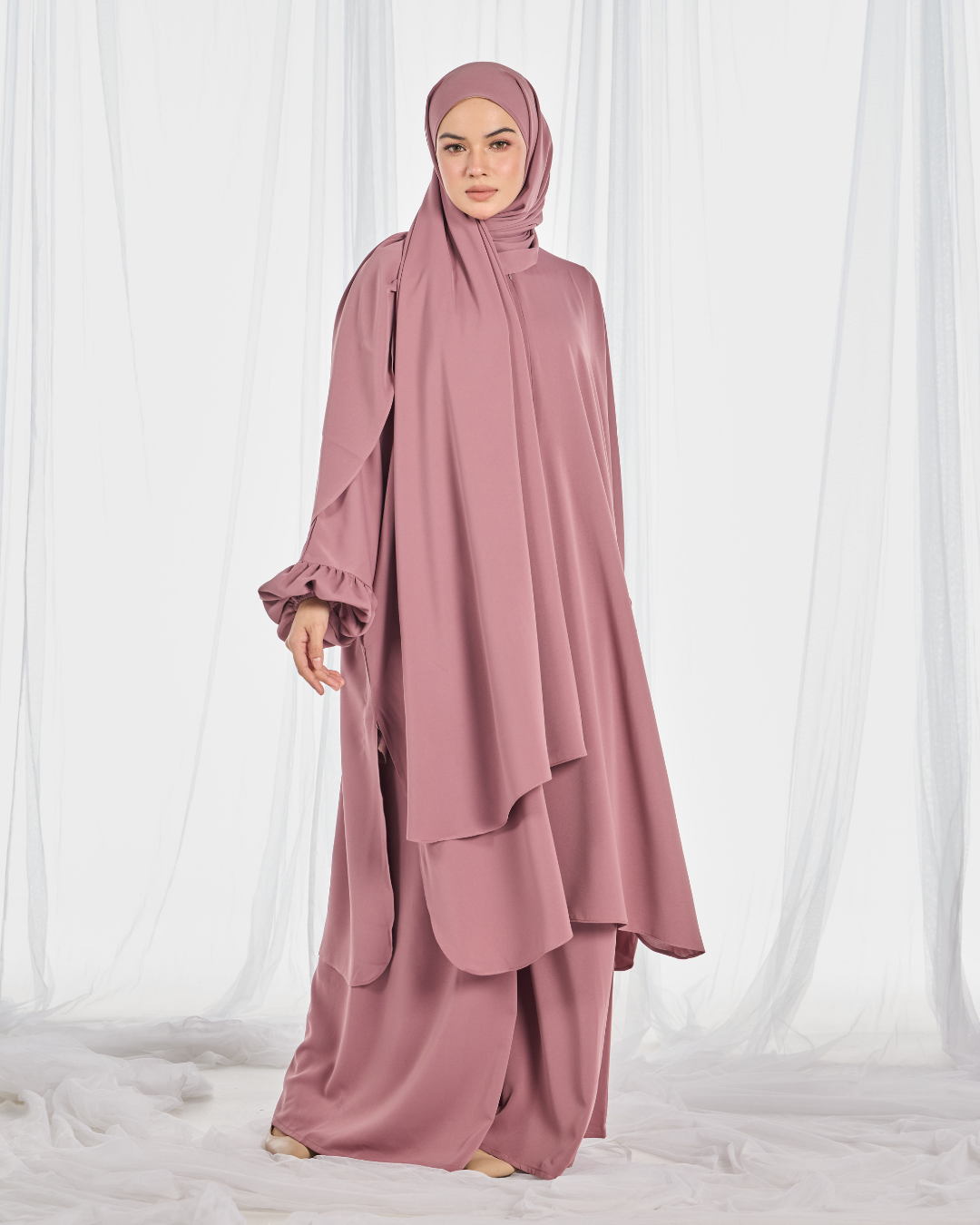 Hajar Pantsuit in Dusty Rose