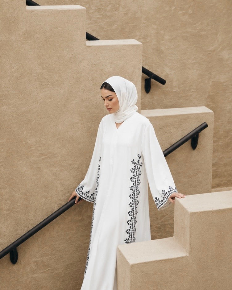 Dania Abaya in White