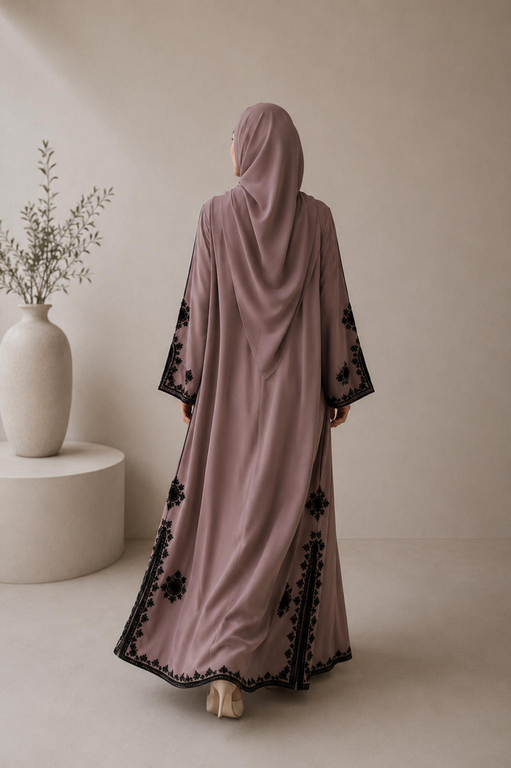 Hyra Abaya in Taupe