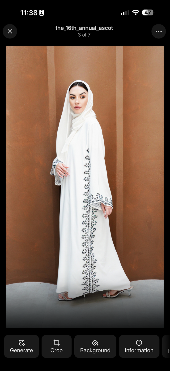 Dania Abaya in White