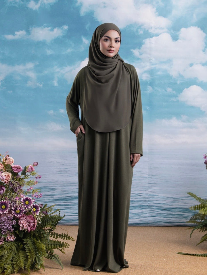 Eman Ribbed Batwing Abaya