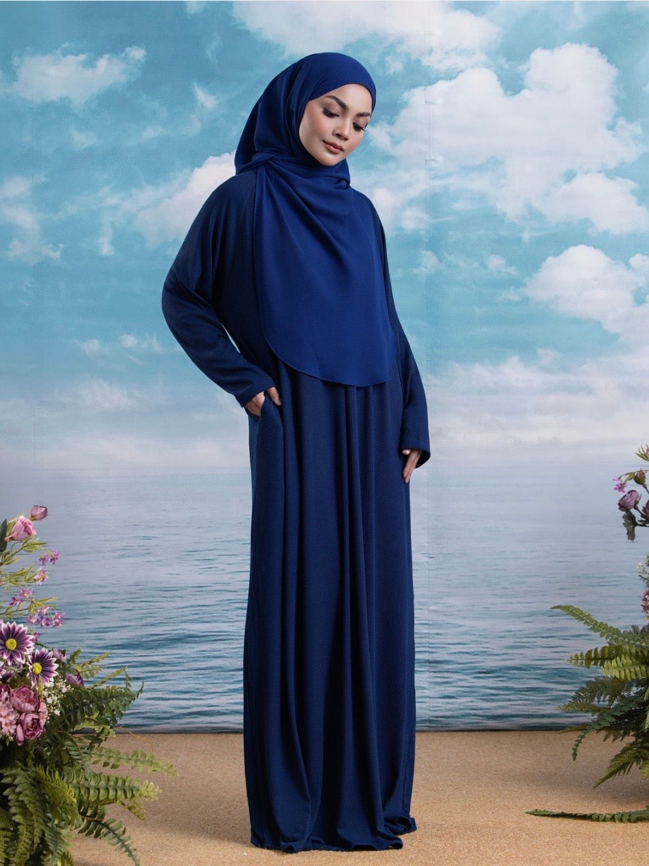 Eman Ribbed Batwing Abaya